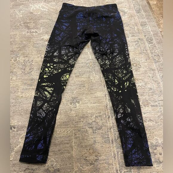 Nike Dri-Fit Epic Lux Printed Engineered Blue Running Tights Size Small - Picture 4 of 4